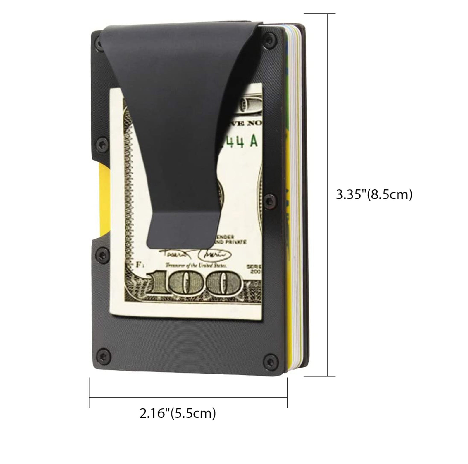Minimalist Slim Money Clip Carbon Fiber RFID Blocking Card Holder Metal Wallet
